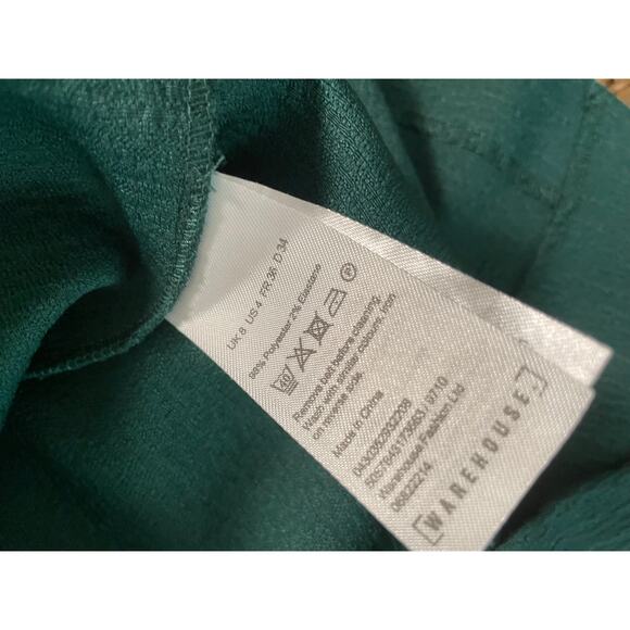 ASOS Warehouse. Green EU sz 8 shortsleeve belted midi dress mod minimalist - Picture 5 of 8